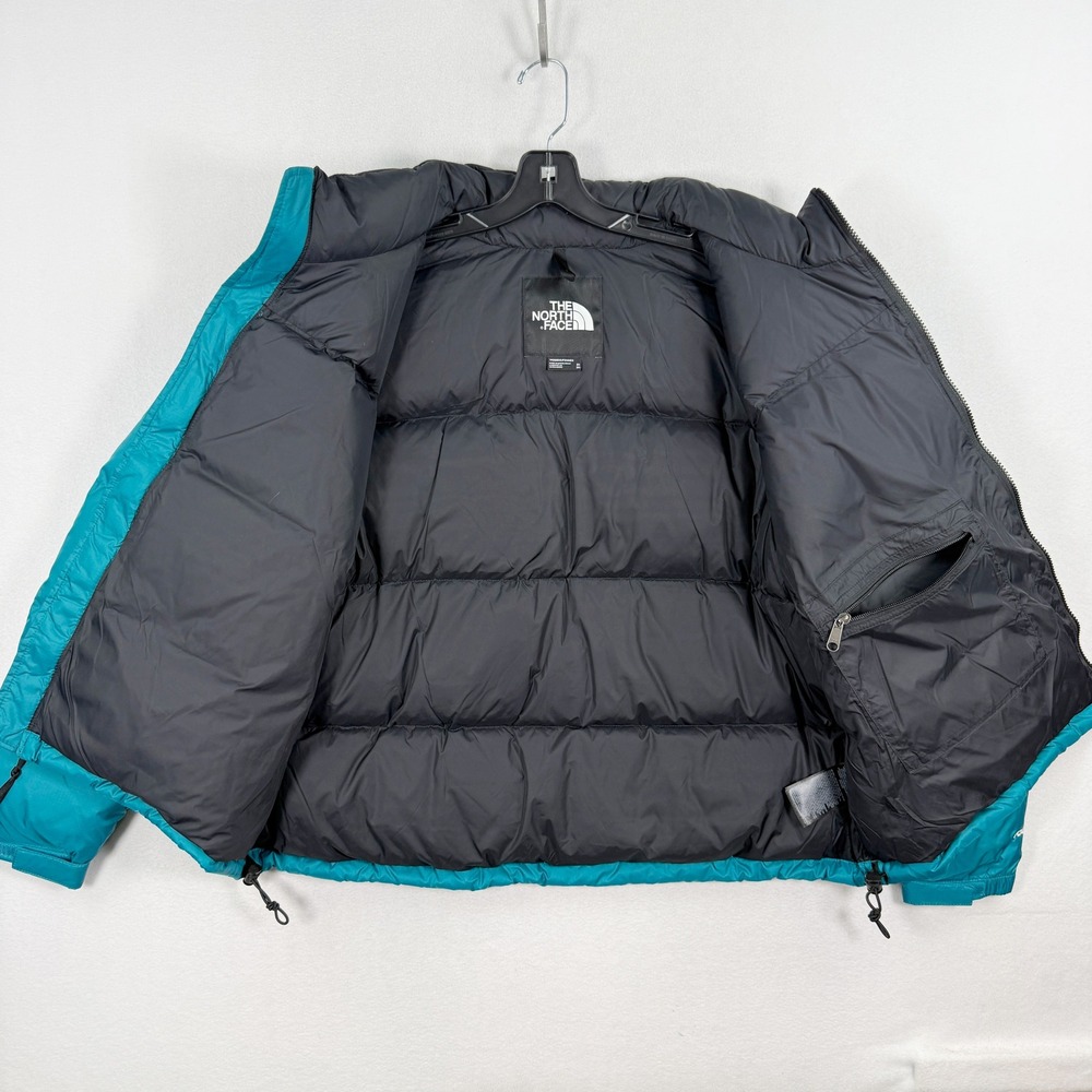 The North Face Nuptse Jacket Size 2X‎ Womens Plus Harbor Blue Hidden Hood NWT - Picture 8 of 14